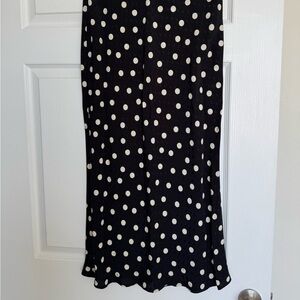 Topshop satin midi skirt